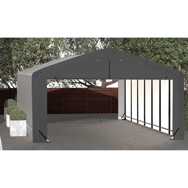 Shelterlogic ShelterTube Wind and Snow-Load Rated Garage, 20x32x12 Gray SQAADD0103C02003212 - main